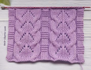 Lace Cable Stitch Knitting Pattern