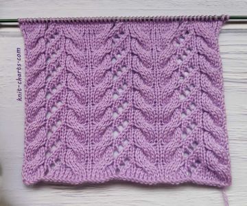 Lace Cable Stitch Knitting Pattern