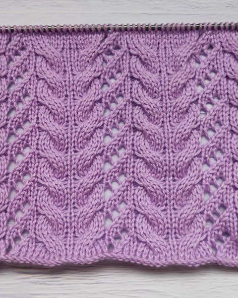 Lace Cable Stitch Knitting Pattern