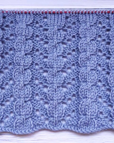 Lace Cable Stitch Knitting Pattern