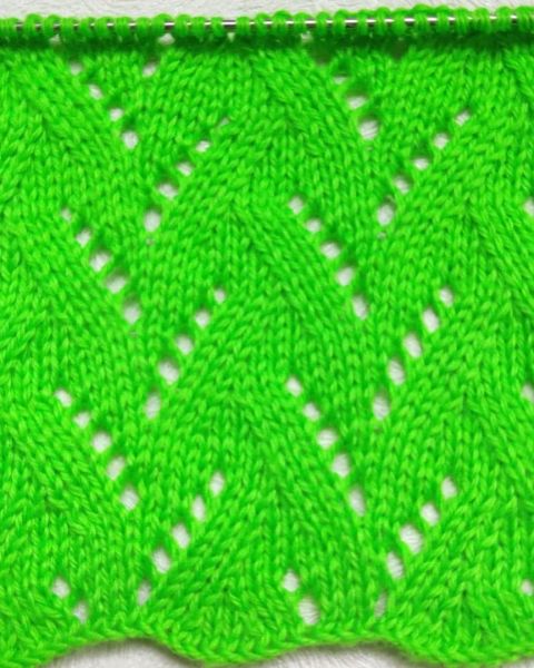 Easy Lace Stitch Knitting Pattern