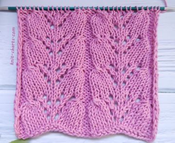 Bell Lace Stitch Knitting Pattern