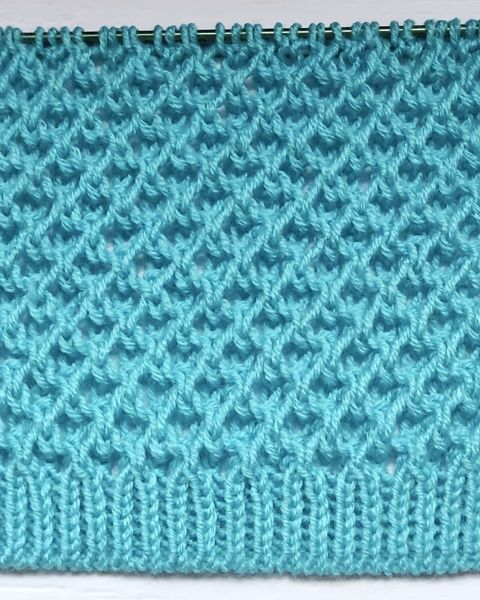 Lace Mesh Stitch Knitting Pattern