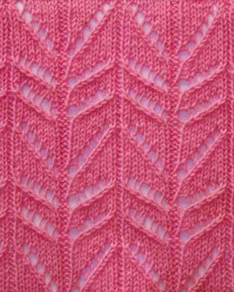Leaf Lace Knit Stitch Pattern