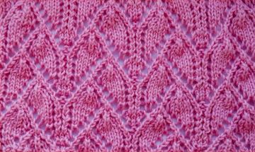 Leaf Lace Knit Stitch Pattern