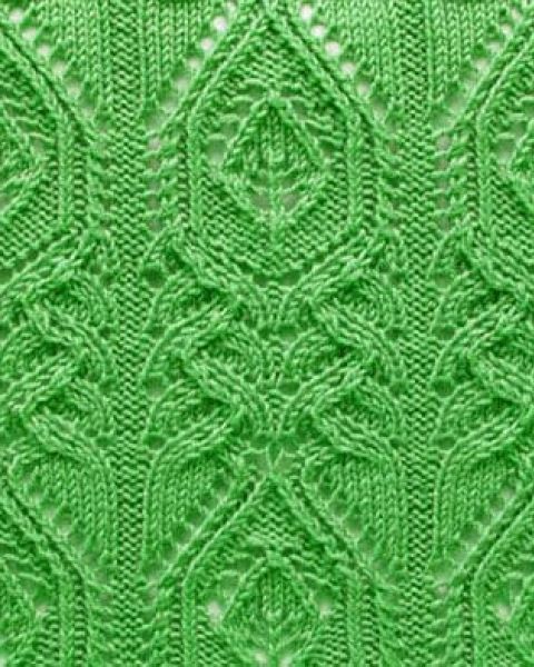Leaf Lace Knit Stitch Pattern