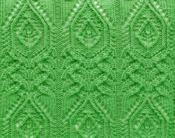 Leaf Lace Knit Stitch Pattern