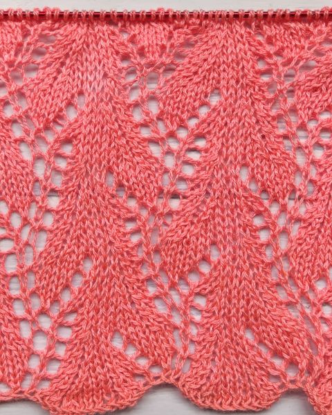 Lace Leaves Stitch Knitting Pattern