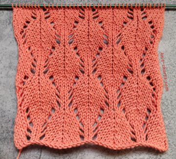 Lace Leaves Stitch Knitting Pattern