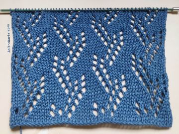 Lace Leaves Stitch Knitting Pattern