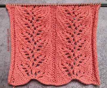 Lace Leaves Stitch Knitting Pattern