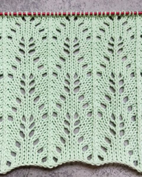 Easy Leaves Stitch Knitting Pattern