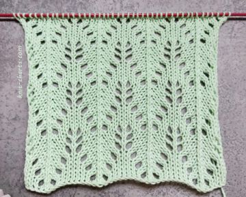Easy Leaves Stitch Knitting Pattern