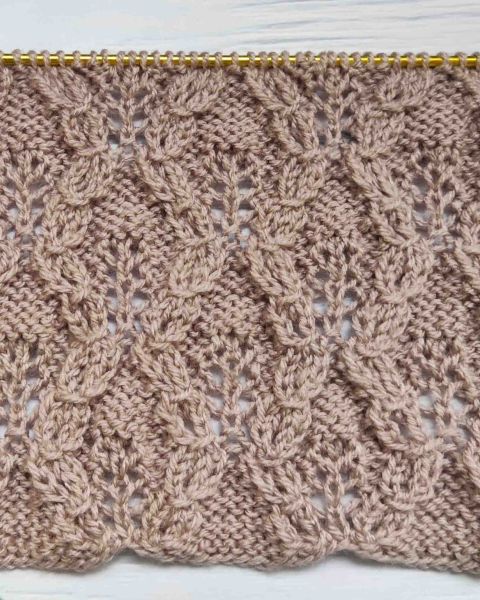 Fancy Leaf Stitch Knitting Pattern