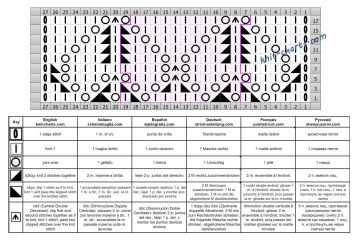leaves stitch chart
