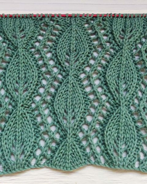 Lace Leaf Stitch Knitting Pattern
