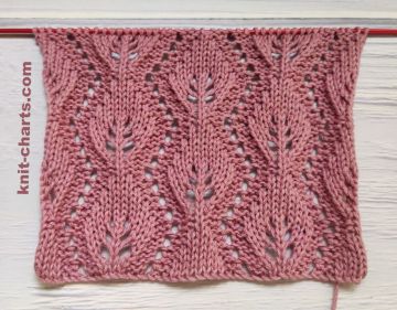 Lace Leaf Stitch Knitting Pattern