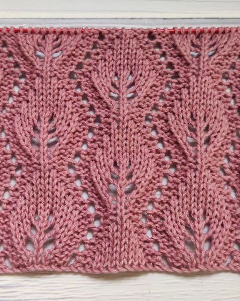 Lace Leaf Stitch Knitting Pattern
