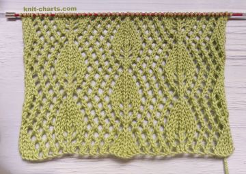 Lace Leaf Stitch Knitting Pattern