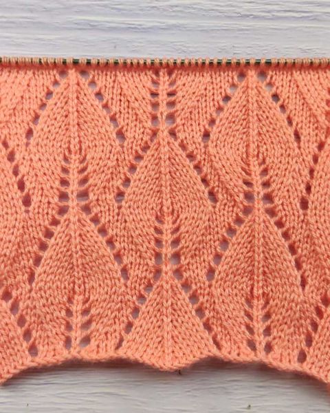 Lace Leaf Stitch Knitting Pattern