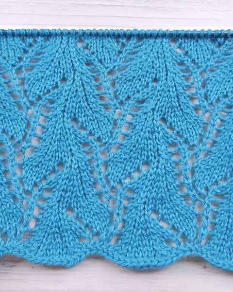 Lace Leaf Stitch Knitting Pattern