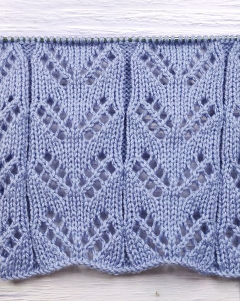 Lace Leaf Stitch Knitting Pattern