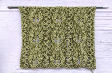 Lace Leaf Stitch Knitting Pattern