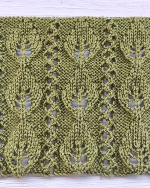 Lace Leaf Stitch Knitting Pattern