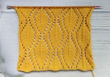 Lace Leaf Stitch Knitting Pattern