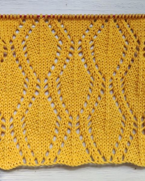 Lace Leaf Stitch Knitting Pattern