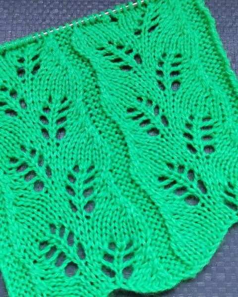 Leaves Knitting Stitch Pattern