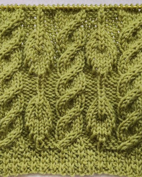 Leaf Cable Stitch Knitting Pattern