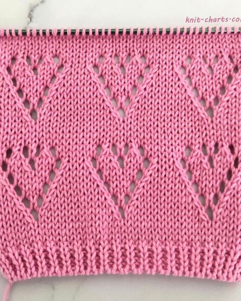 Heart Stitch Knitting Pattern