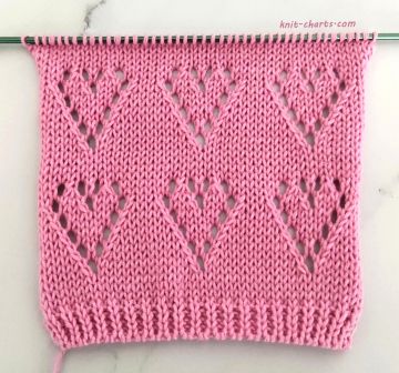 Heart Stitch Knitting Pattern