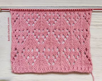 Lace Heart Stitch Knitting Pattern