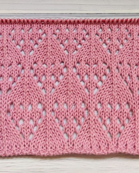 Lace Heart Stitch Knitting Pattern