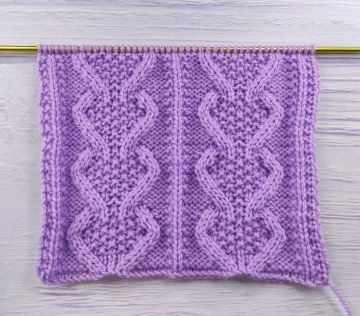 Hearts with Pearl Stitch Knitting Pattern