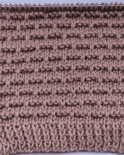 Easy Relief Stitch Knitting Pattern
