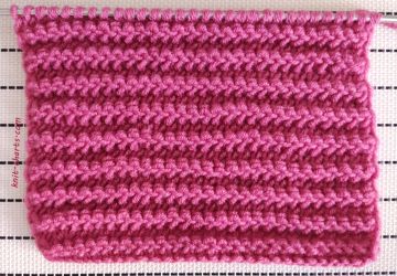 Relief Horizontal Stripes Knitting Pattern