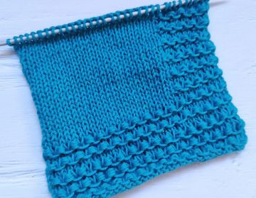 Relief Stitch Knitting Border Pattern