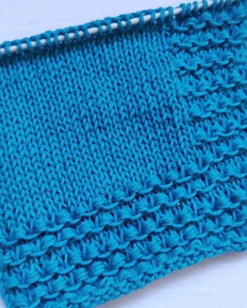 Relief Stitch Knitting Border Pattern