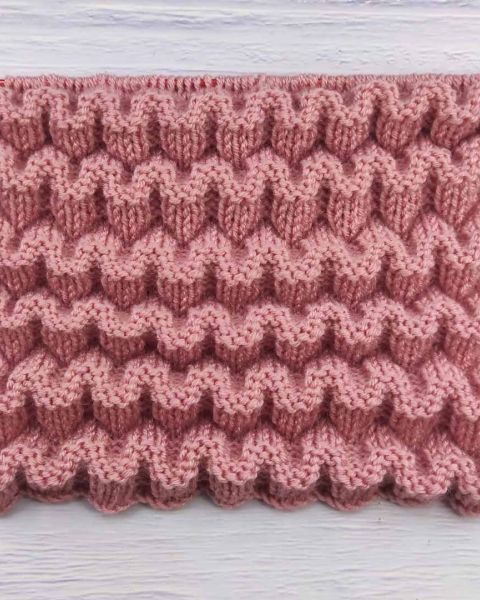 3d Relief Stitch Knitting Pattern