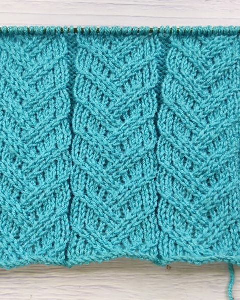 Herringbone Relief Stitch Pattern