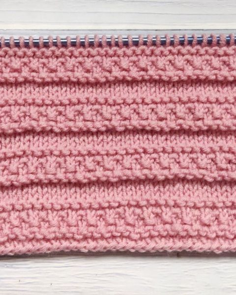 Textured Stripes Knitting Pattern