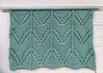 Wave Lace Stitch Knitting Pattern