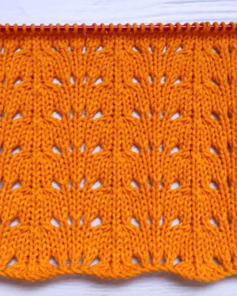 Lace Wavy Stitch Knitting Pattern