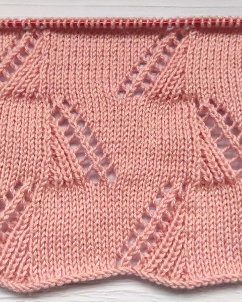 Lace Zigzag Stitch Knitting Pattern