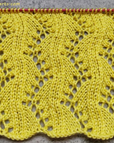 Lace Zigzag Stitch Knitting Pattern