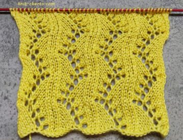 Lace Zigzag Stitch Knitting Pattern