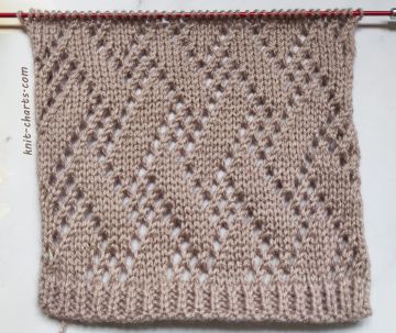 Lace Zigzag Stitch Knitting Pattern